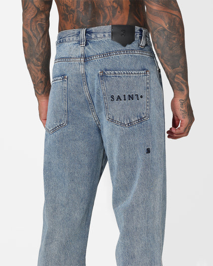 Saint Morta Empire Relaxed Jeans Blue Stonewash