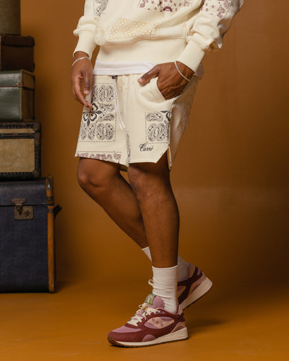 Carre Fragment Paisley Shorts Off White