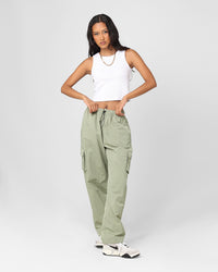 Nike Women's Sportswear Essential High-Rise Woven Cargo Pants Oil Green/Black