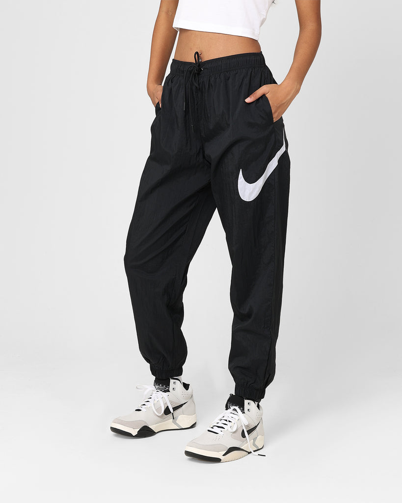 Nike Women's Sportswear Essential Mid-Rise Pants Black/White | Culture ...