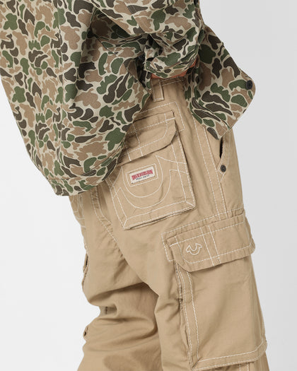 True Religion Big T Classic Cargo Pants Travertine