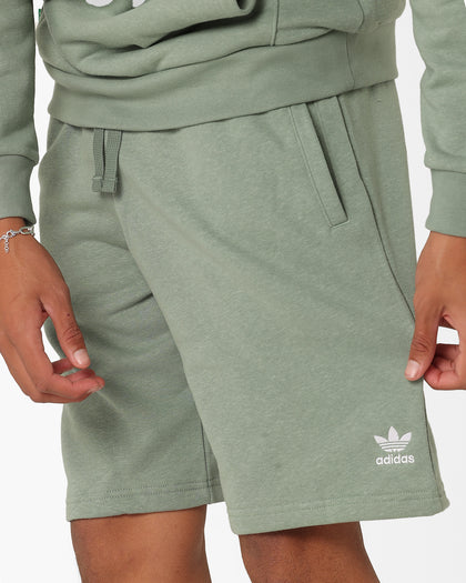 Adidas Essentials+ Hemp Shorts Silver Green