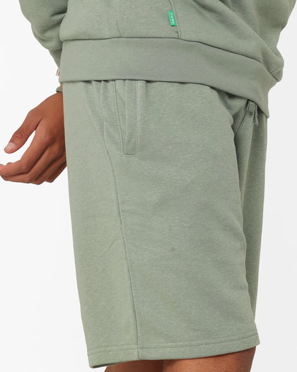 Adidas Essentials+ Hemp Shorts Silver Green