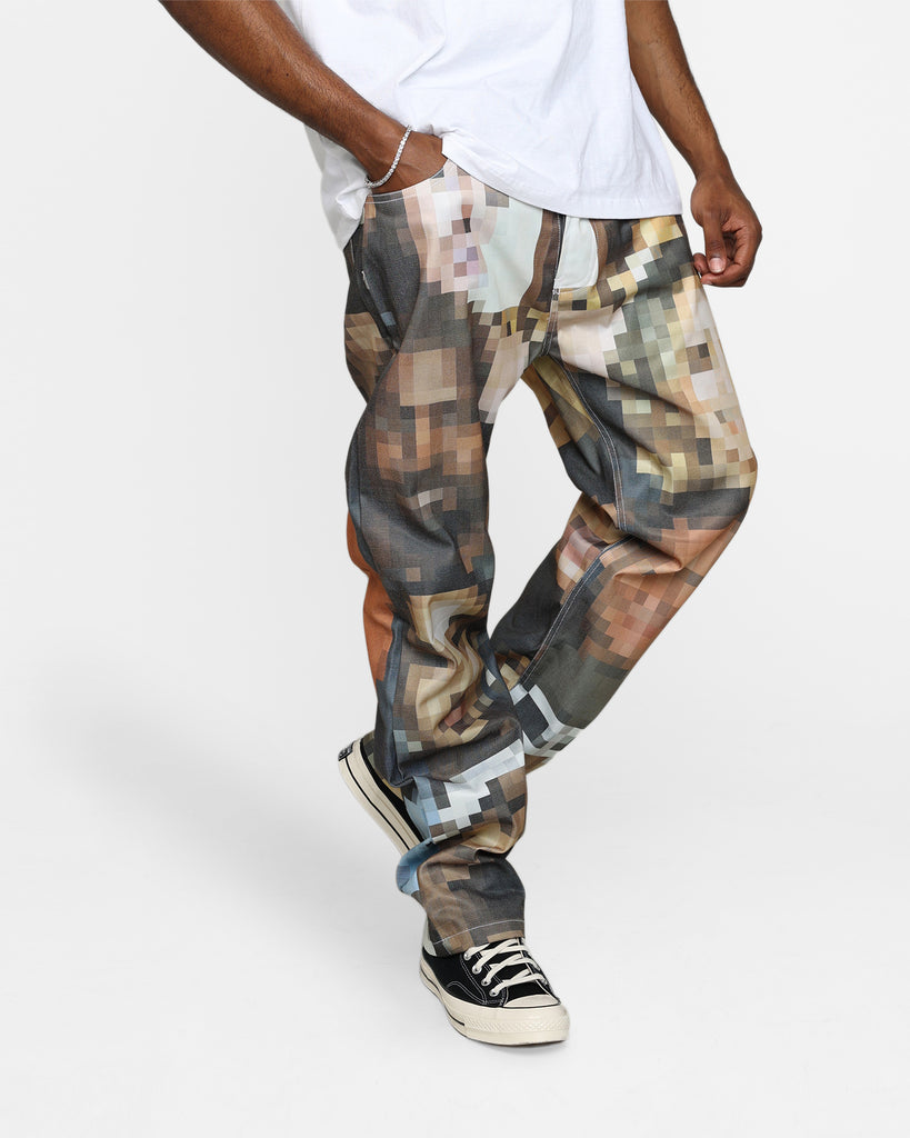 MNML V100 Pixel Denim Pants Multi | Culture Kings