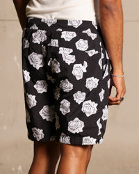 Saint Morta Vintage Rose Beach Shorts Black