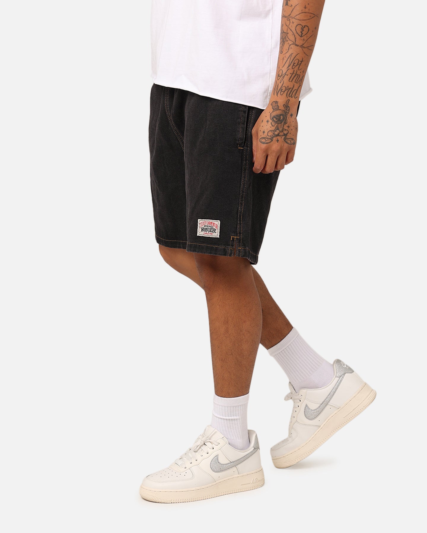 Stussy Workgear Denim Shorts Black Denim | Culture Kings