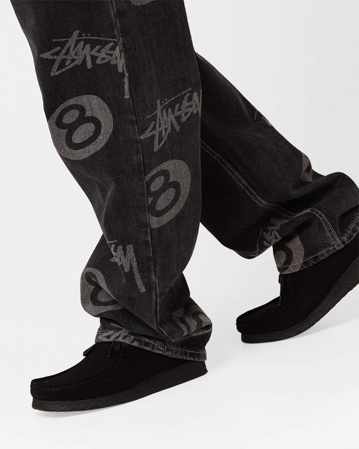 Stussy Stock 8 Ball Jeans Black Denim | Culture Kings