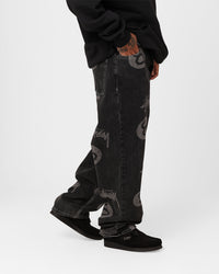 Stussy Stock 8 Ball Jeans Black Denim