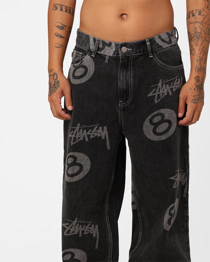 Stussy Stock 8 Ball Jeans Black Denim