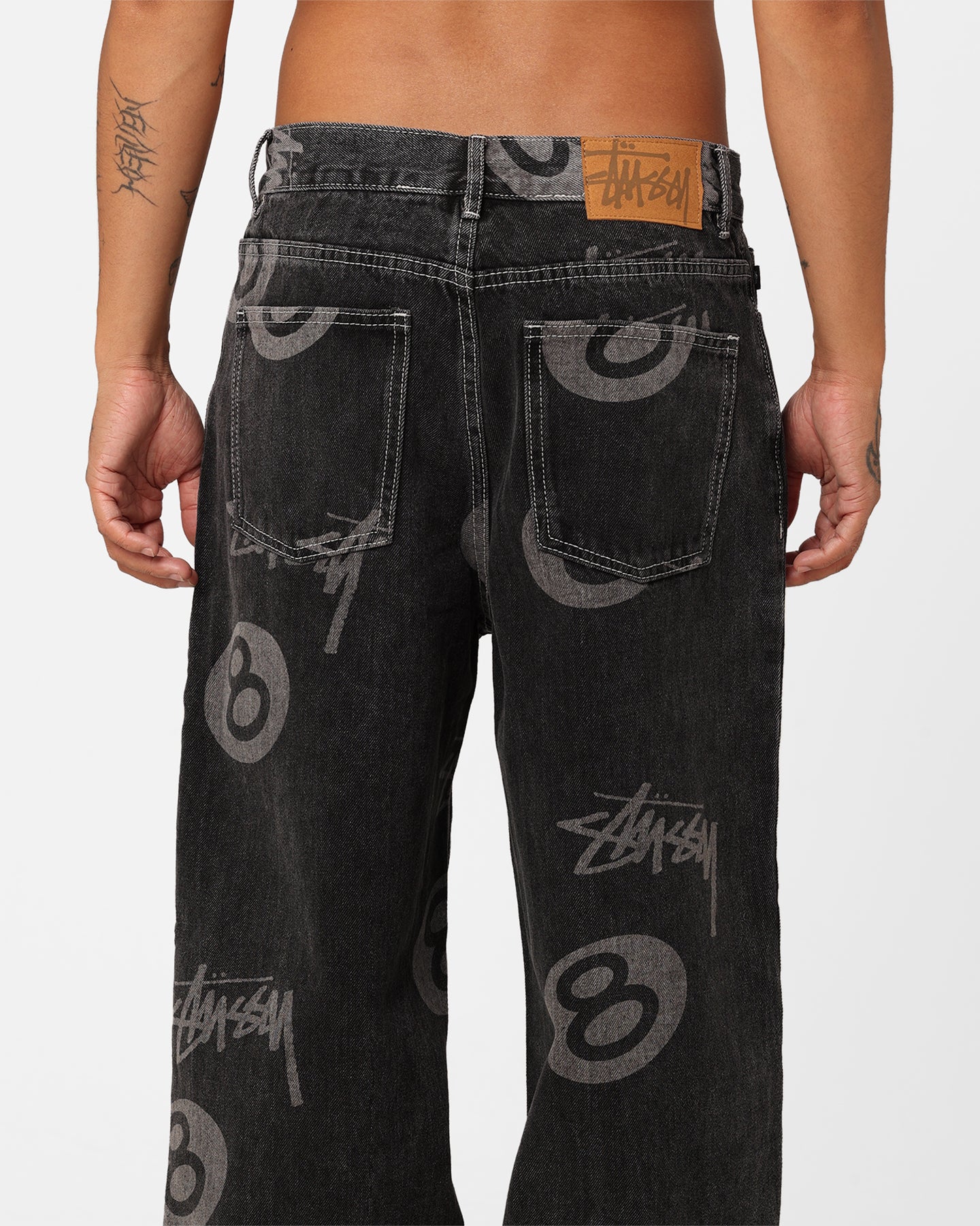 Stussy Stock 8 Ball Jeans Black Denim | Culture Kings