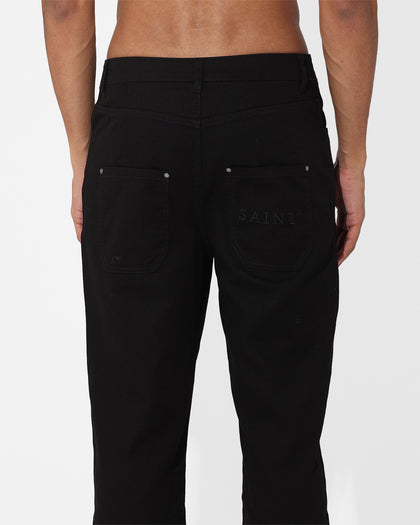 Saint Morta Rolled Hem Jeans Black