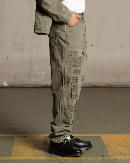 Saint Morta Titus Carpenter Jeans Kahki Green