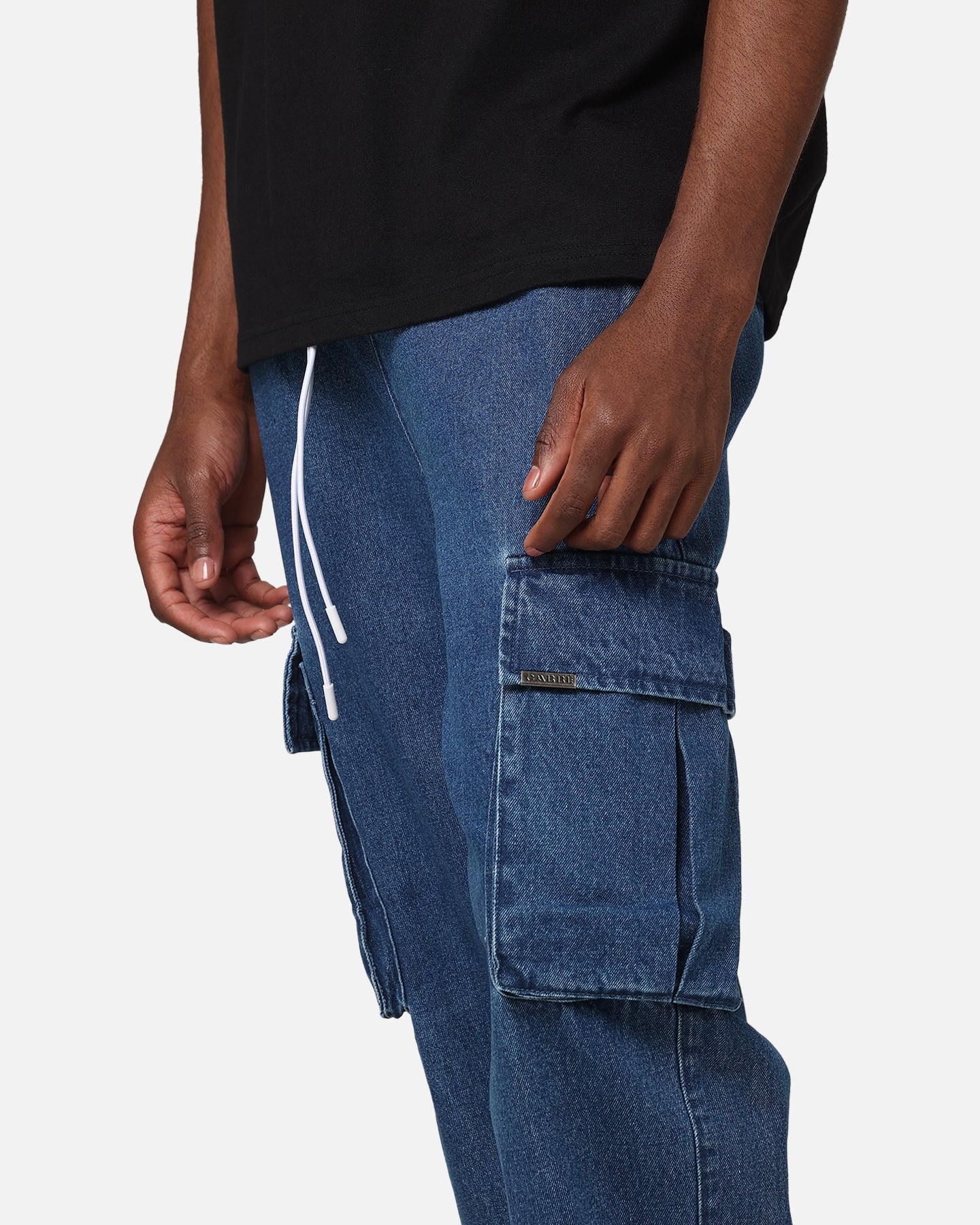 Carre Denim Superior Cargo Joggers Mid Blue Denim | Culture Kings