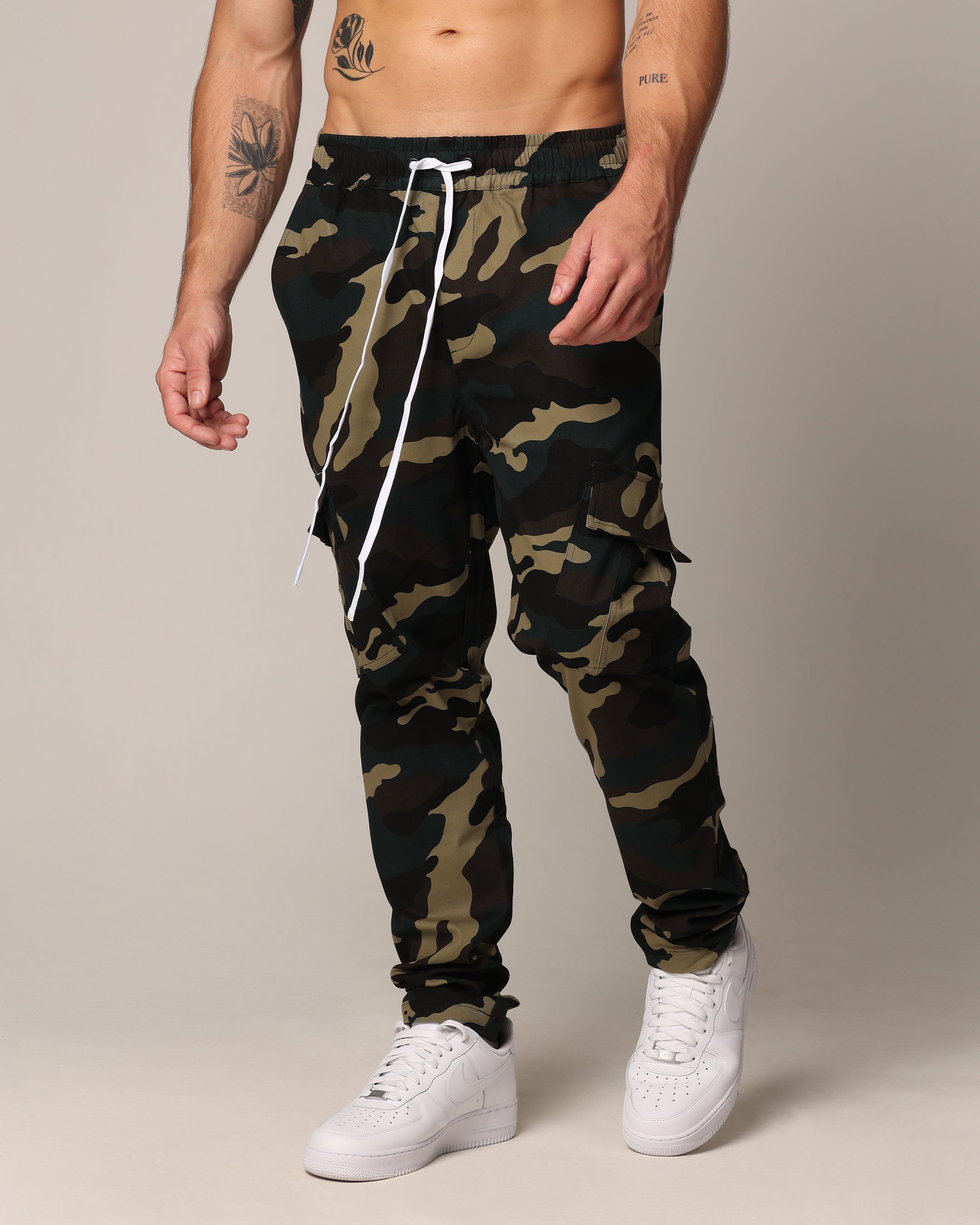 Saint Morta Tapered Cargo Pants Woodland Camo | Culture Kings