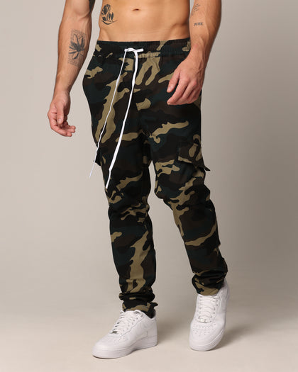 Saint Morta Tapered Cargo Pants Woodland Camo Culture Kings