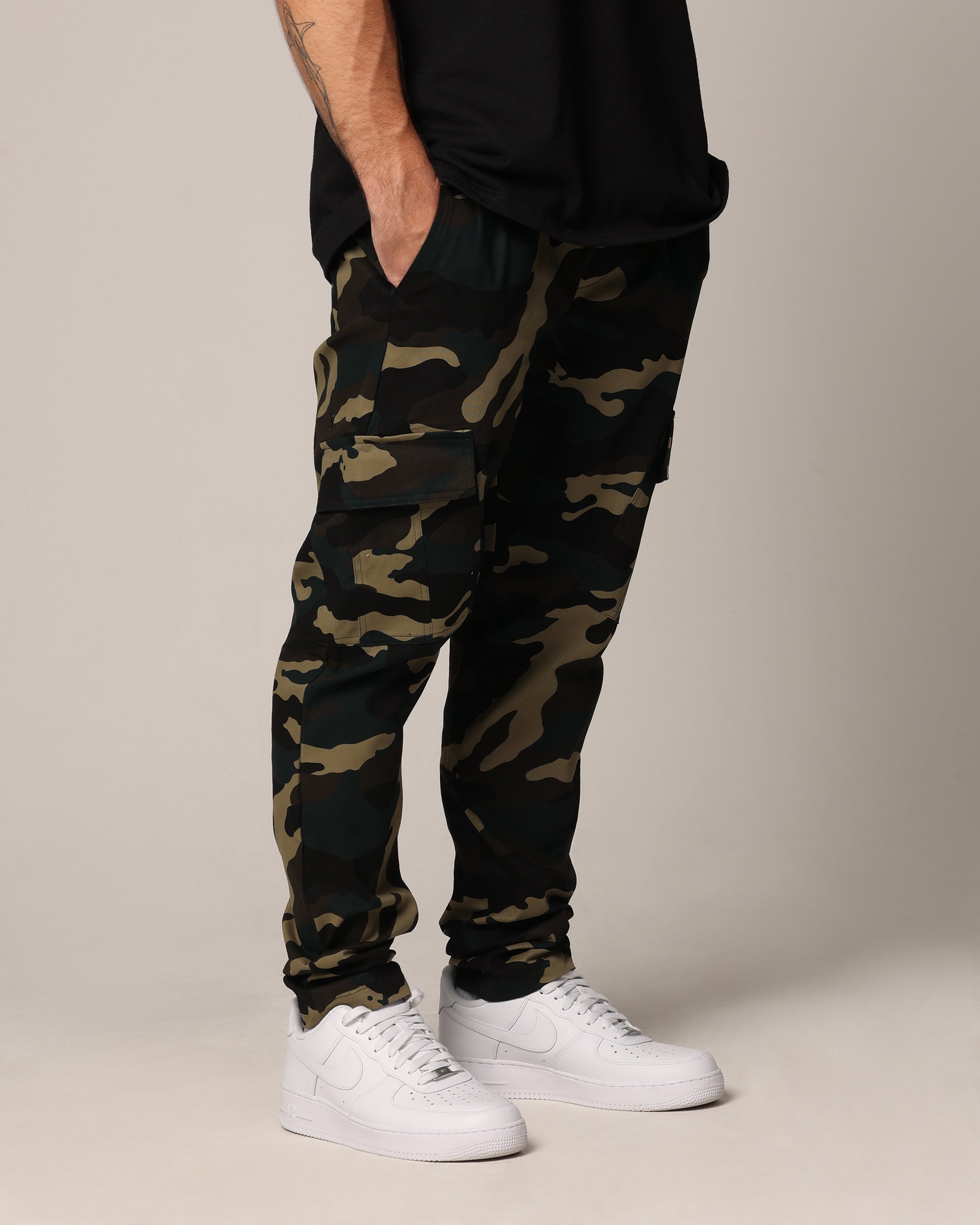 Saint Morta Tapered Cargo Pants Woodland Camo | Culture Kings