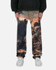 MNML V350 Art Baggy Denim Jeans Multi Coloured