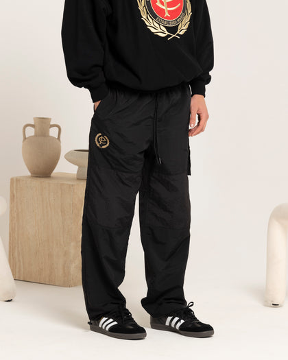 Carre Block Joggers Black