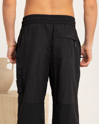 Carre Block Joggers Black