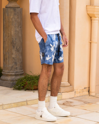 Playboy By Culture Kings Vacay Shorts Light Blue Tye