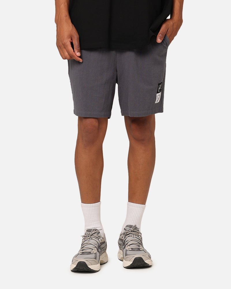 Carre Luxe Linen Shorts Grey