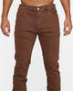 MNML X491 Convertible Skinny Denim Jeans Brown