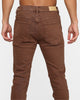 MNML X491 Convertible Skinny Denim Jeans Brown