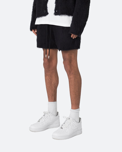 MNML Fuzzy Sweat Shorts Black