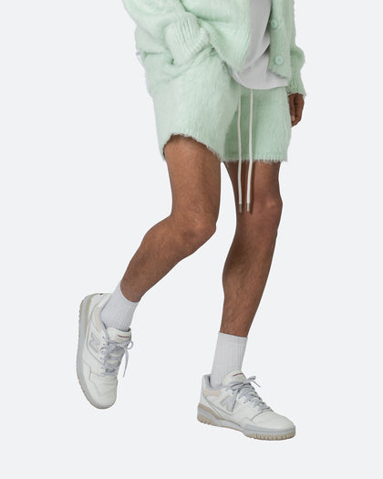 MNML Fuzzy Sweat Shorts Mint
