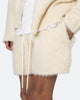MNML Fuzzy Sweat Shorts Off White