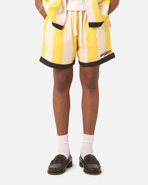 99 Cabana Bowling Shorts Yellow/Off White