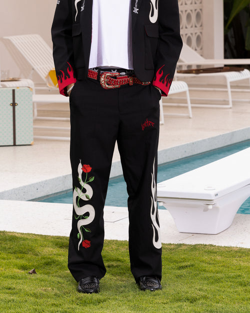 Loiter Western Trouser Black