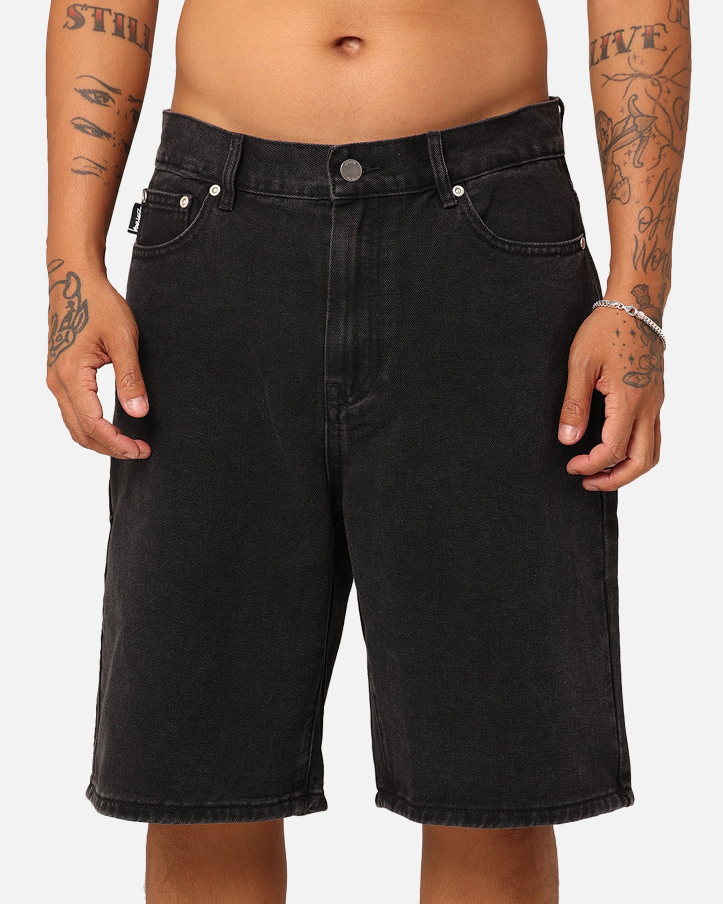 Stussy Denim Big Ol' Shorts Black | Culture Kings