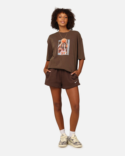 Nike Women's Sportswear Phoenix Fleece High Rise Shorts Baroque Brown/Sail