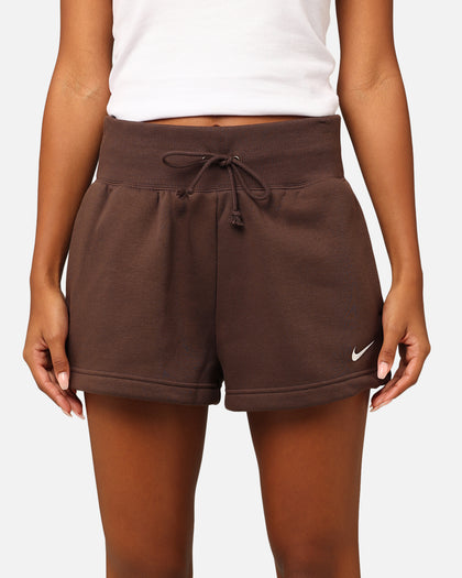 Nike Women's Sportswear Phoenix Fleece High Rise Shorts Baroque Brown/Sail