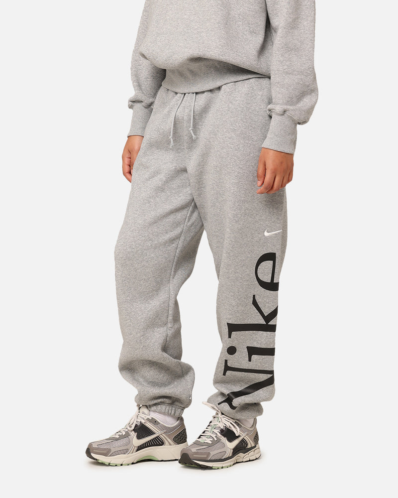 Nike Women's Sportswear Phoenix Fleece Oversized Logo Sweatpants Dark Grey Heather