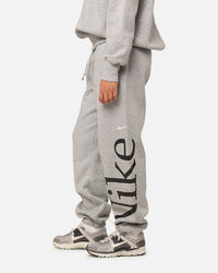 Nike Women's Sportswear Phoenix Fleece Oversized Logo Sweatpants Dark Grey Heather