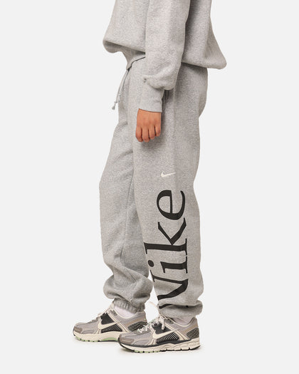 Nike Women's Sportswear Phoenix Fleece Oversized Logo Sweatpants Dark Grey Heather