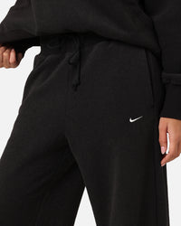Nike Women's Sportswear Phoenix Plush High-Waisted Wide-Leg Cosy Fleece Pants Black/Sail