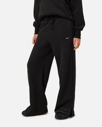 Nike Women's Sportswear Phoenix Plush High-Waisted Wide-Leg Cosy Fleece Pants Black/Sail