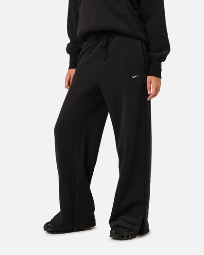 Nike Women's Sportswear Phoenix Plush High-Waisted Wide-Leg Cosy Fleece Pants Black/Sail