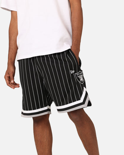 New Era Las Vegas Raiders Mesh Shorts Black Pinstripe