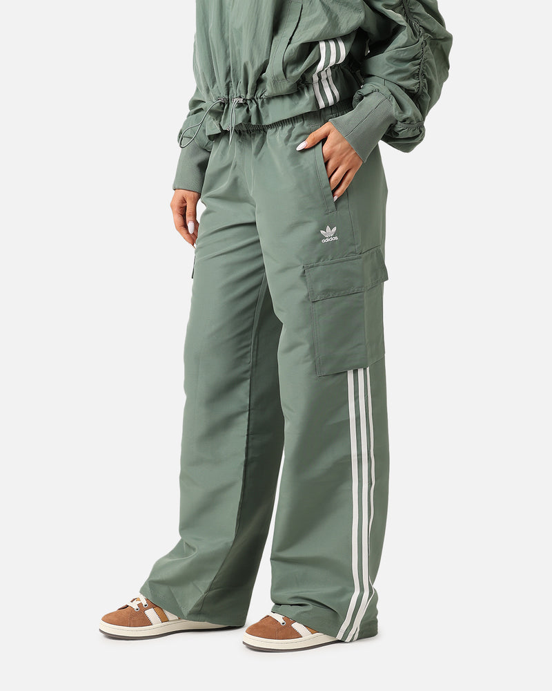 Adidas Women's 3 Stripes Cargo Pants Trace Green