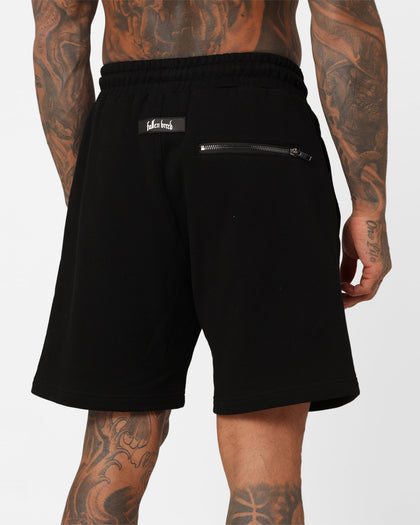 Fallen Breed Puff Logo Zip Sweat Shorts Black/White