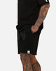Fallen Breed Puff Logo Zip Sweat Shorts Black/Black