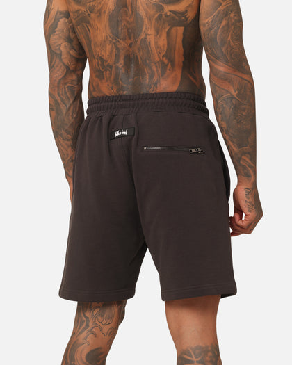 Fallen Breed Puff Logo Zip Sweat Shorts Charcoal/Orange