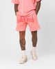 Fallen Breed Puff Logo Zip Sweat Shorts Pink/Red
