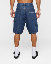 X-Large Denim Painter Shorts Indigo