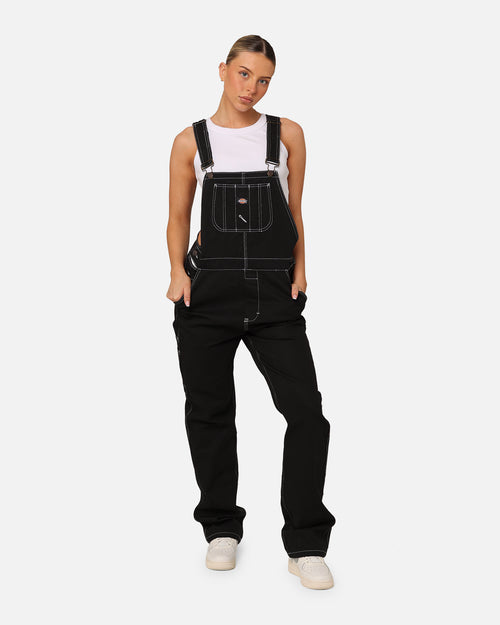 Dickies Women's Relaxed Carpenter Overalls Black