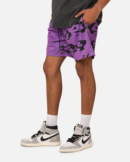 Goat Crew X Naruto Curse Mark Mesh Shorts Purple/Black